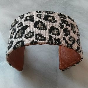 York Designs needlepoint cuff bracelet